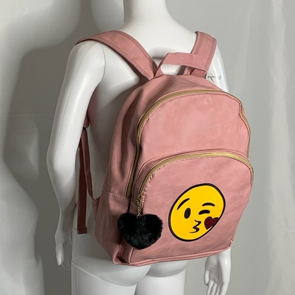 Olivia Miller Kiss Face Emoji Backpack - Picture 3 of 10